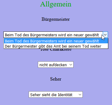 Sie können einerseits spezielle Regeln auswählen ...